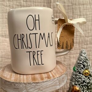 Rae Dunn White 'Oh Christmas Tree' Holiday Mug